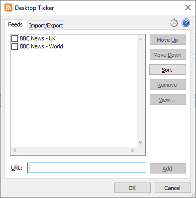 Feeds Dialog